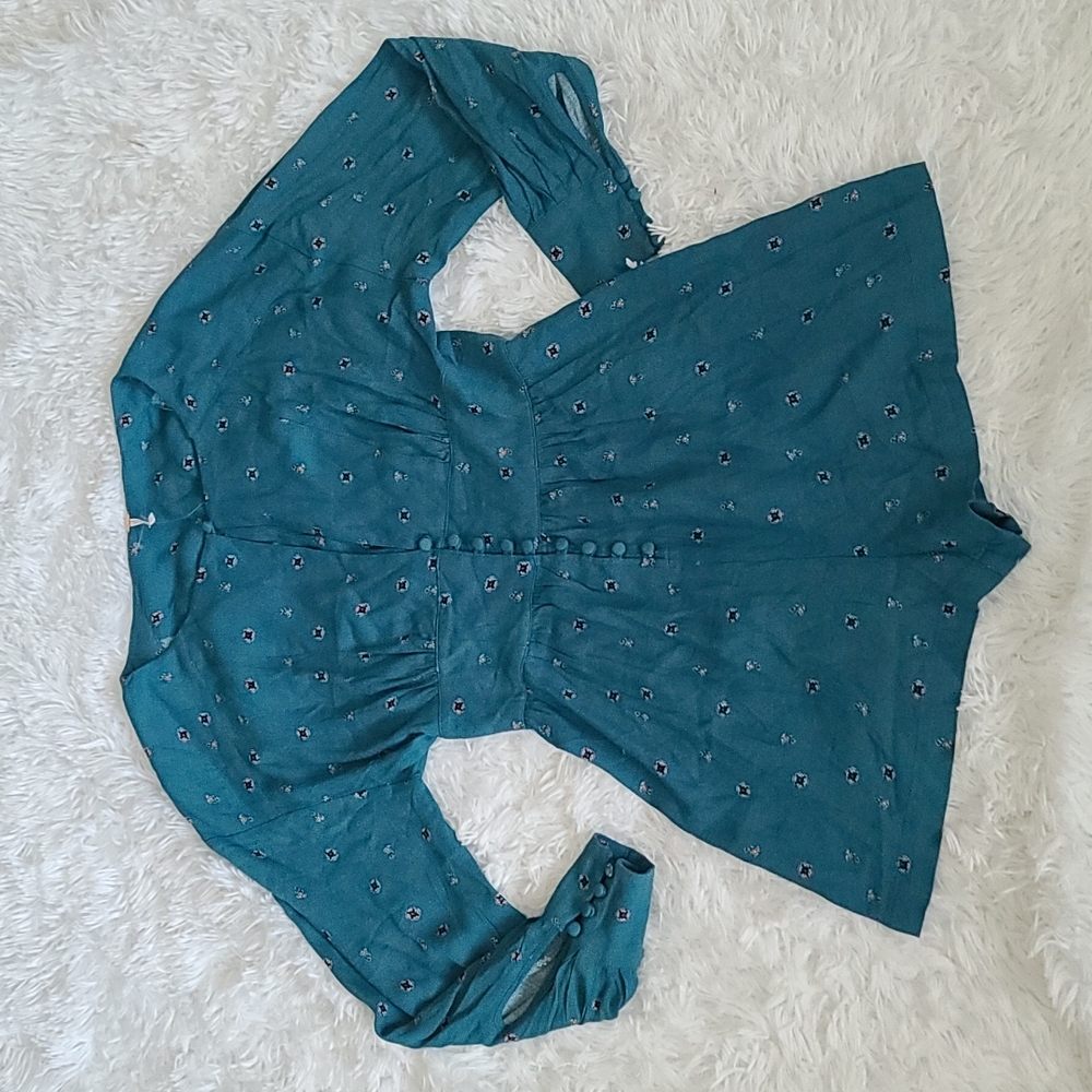Free People | size xsmall | love grows green romper - Picture 3 of 13